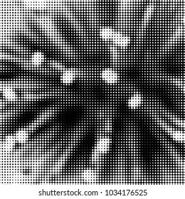 Grunge halftone black and white dots texture background. Spotted vector Abstract Texture
