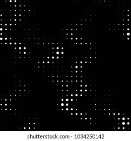 Grunge halftone black and white dots texture background. Spotted vector Abstract Texture
