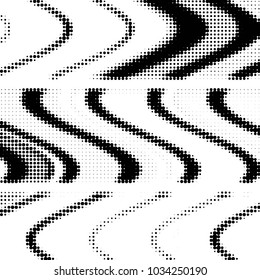 Grunge halftone black and white dots texture background. Spotted vector Abstract Texture
