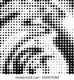 Grunge halftone black and white dots texture background. Spotted vector Abstract Texture
