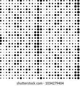 Grunge halftone black and white dots texture background. Spotted vector Abstract Texture
