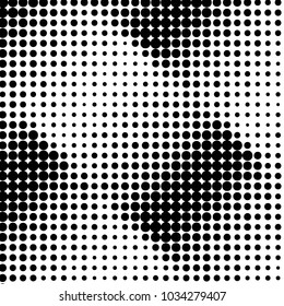 Grunge halftone black and white dots texture background. Spotted vector Abstract Texture
