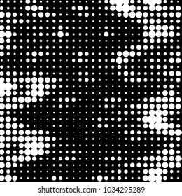 Grunge halftone black and white dots texture background. Spotted vector Abstract Texture

