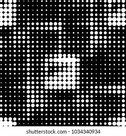 Grunge halftone black and white dots texture background. Spotted vector Abstract Texture
