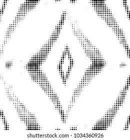 Grunge halftone black and white dots texture background. Spotted vector Abstract Texture
