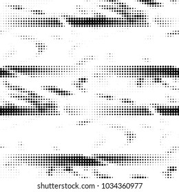 Grunge halftone black and white dots texture background. Spotted vector Abstract Texture

