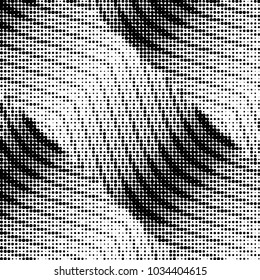 Grunge halftone black and white dots texture background. Spotted vector Abstract Texture
