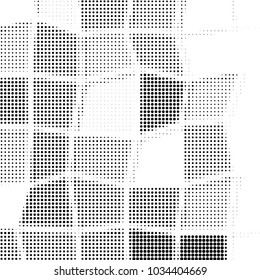 Grunge halftone black and white dots texture background. Spotted vector Abstract Texture
