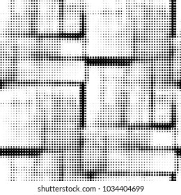 Grunge halftone black and white dots texture background. Spotted vector Abstract Texture
