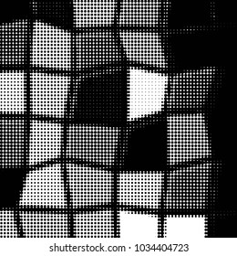 Grunge halftone black and white dots texture background. Spotted vector Abstract Texture
