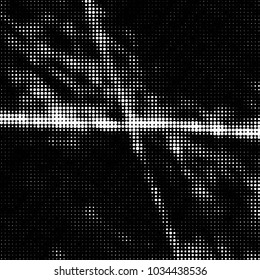 Grunge halftone black and white dots texture background. Spotted vector Abstract Texture
