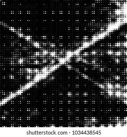 Grunge halftone black and white dots texture background. Spotted vector Abstract Texture

