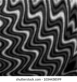 Grunge halftone black and white dots texture background. Spotted vector Abstract Texture
