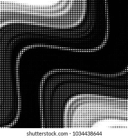 Grunge halftone black and white dots texture background. Spotted vector Abstract Texture
