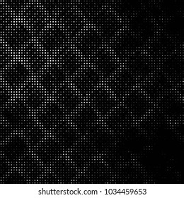 Grunge halftone black and white dots texture background. Spotted vector Abstract Texture
