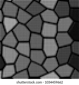 Grunge halftone black and white dots texture background. Spotted vector Abstract Texture
