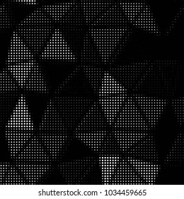 Grunge halftone black and white dots texture background. Spotted vector Abstract Texture
