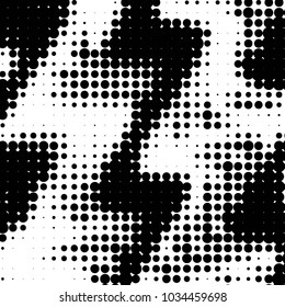 Grunge halftone black and white dots texture background. Spotted vector Abstract Texture
