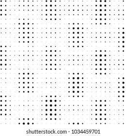 Grunge halftone black and white dots texture background. Spotted vector Abstract Texture
