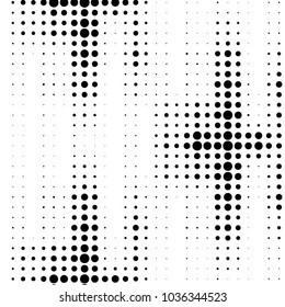 Grunge halftone black and white dots texture background. Spotted vector Abstract Texture
