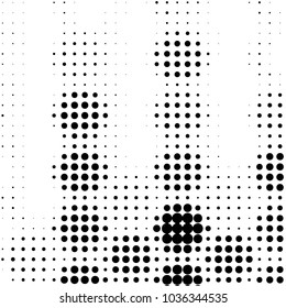 Grunge halftone black and white dots texture background. Spotted vector Abstract Texture
