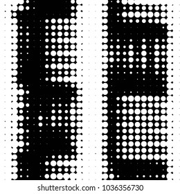 Grunge halftone black and white dots texture background. Spotted vector Abstract Texture
