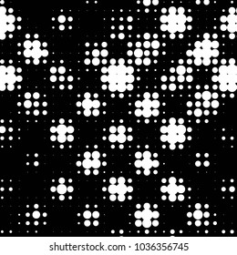 Grunge halftone black and white dots texture background. Spotted vector Abstract Texture
