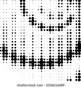 Grunge halftone black and white dots texture background. Spotted vector Abstract Texture
