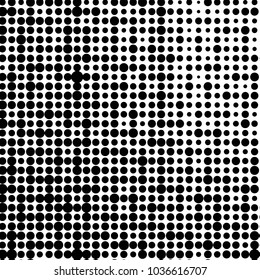 Grunge halftone black and white dots texture background. Spotted vector Abstract Texture
