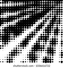 Grunge halftone black and white dots texture background. Spotted vector Abstract Texture
