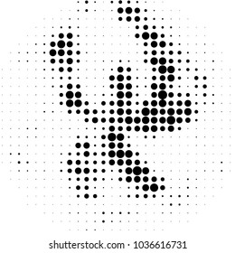 Grunge halftone black and white dots texture background. Spotted vector Abstract Texture
