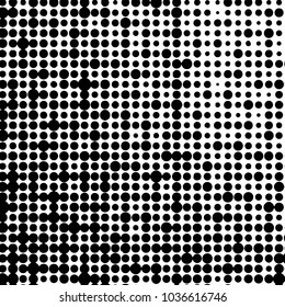 Grunge halftone black and white dots texture background. Spotted vector Abstract Texture
