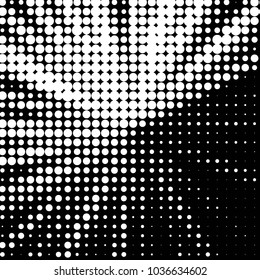 Grunge halftone black and white dots texture background. Spotted vector Abstract Texture
