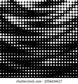 Grunge halftone black and white dots texture background. Spotted vector Abstract Texture
