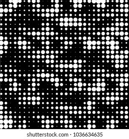 Grunge halftone black and white dots texture background. Spotted vector Abstract Texture
