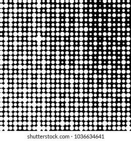 Grunge halftone black and white dots texture background. Spotted vector Abstract Texture
