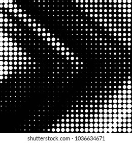 Grunge halftone black and white dots texture background. Spotted vector Abstract Texture
