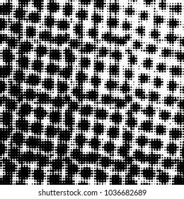 Grunge halftone black and white dots texture background. Spotted vector Abstract Texture
