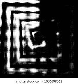 Grunge halftone black and white dots texture background. Spotted vector Abstract Texture
