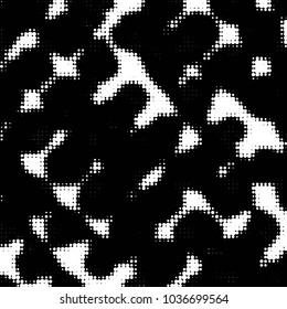 Grunge halftone black and white dots texture background. Spotted vector Abstract Texture
