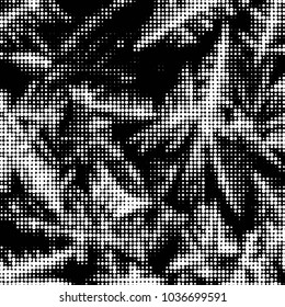 Grunge halftone black and white dots texture background. Spotted vector Abstract Texture
