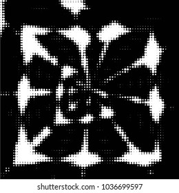 Grunge halftone black and white dots texture background. Spotted vector Abstract Texture
