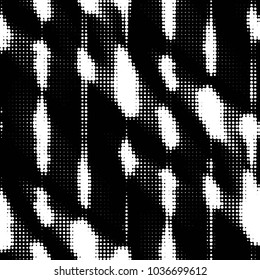 Grunge halftone black and white dots texture background. Spotted vector Abstract Texture
