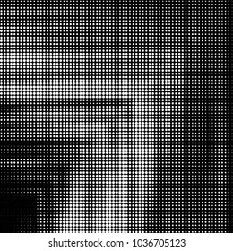 Grunge halftone black and white dots texture background. Spotted vector Abstract Texture
