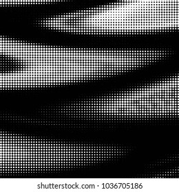 Grunge halftone black and white dots texture background. Spotted vector Abstract Texture
