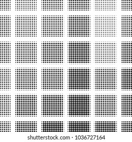 Grunge halftone black and white dots texture background. Spotted vector Abstract Texture
