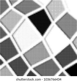 Grunge halftone black and white dots texture background. Spotted vector Abstract Texture

