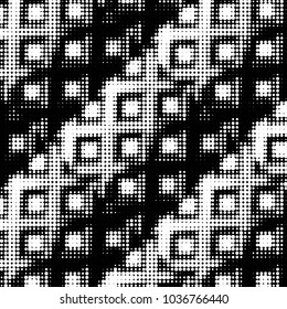 Grunge halftone black and white dots texture background. Spotted vector Abstract Texture
