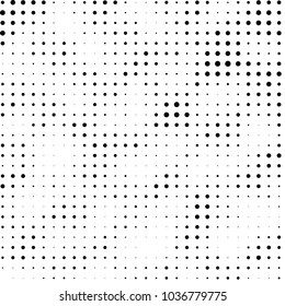 Grunge halftone black and white dots texture background. Spotted vector Abstract Texture