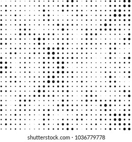 Grunge halftone black and white dots texture background. Spotted vector Abstract Texture